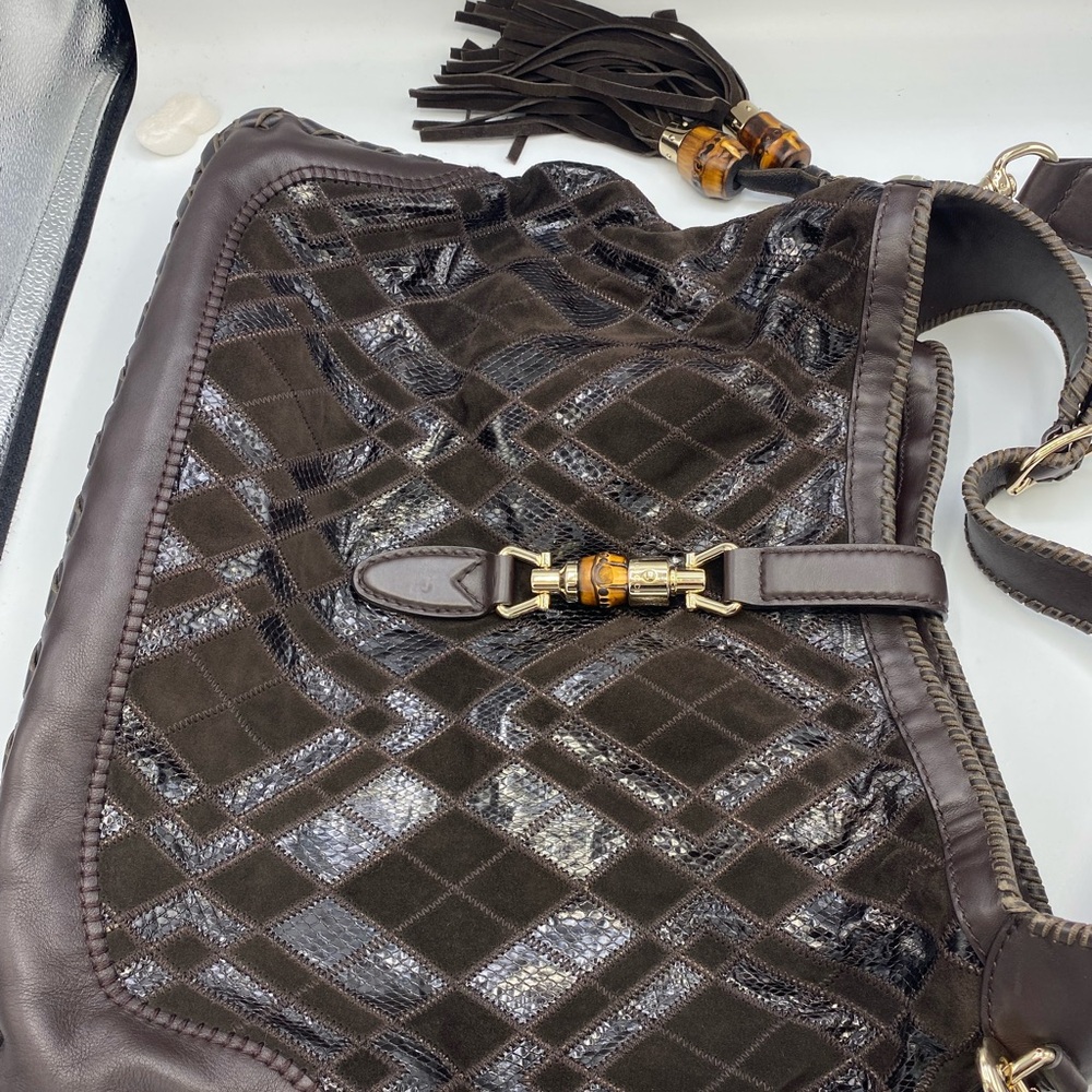 Gucci Dark Brown Quilted Leather Hobo with Gold Hardware - Picture 5 of 6